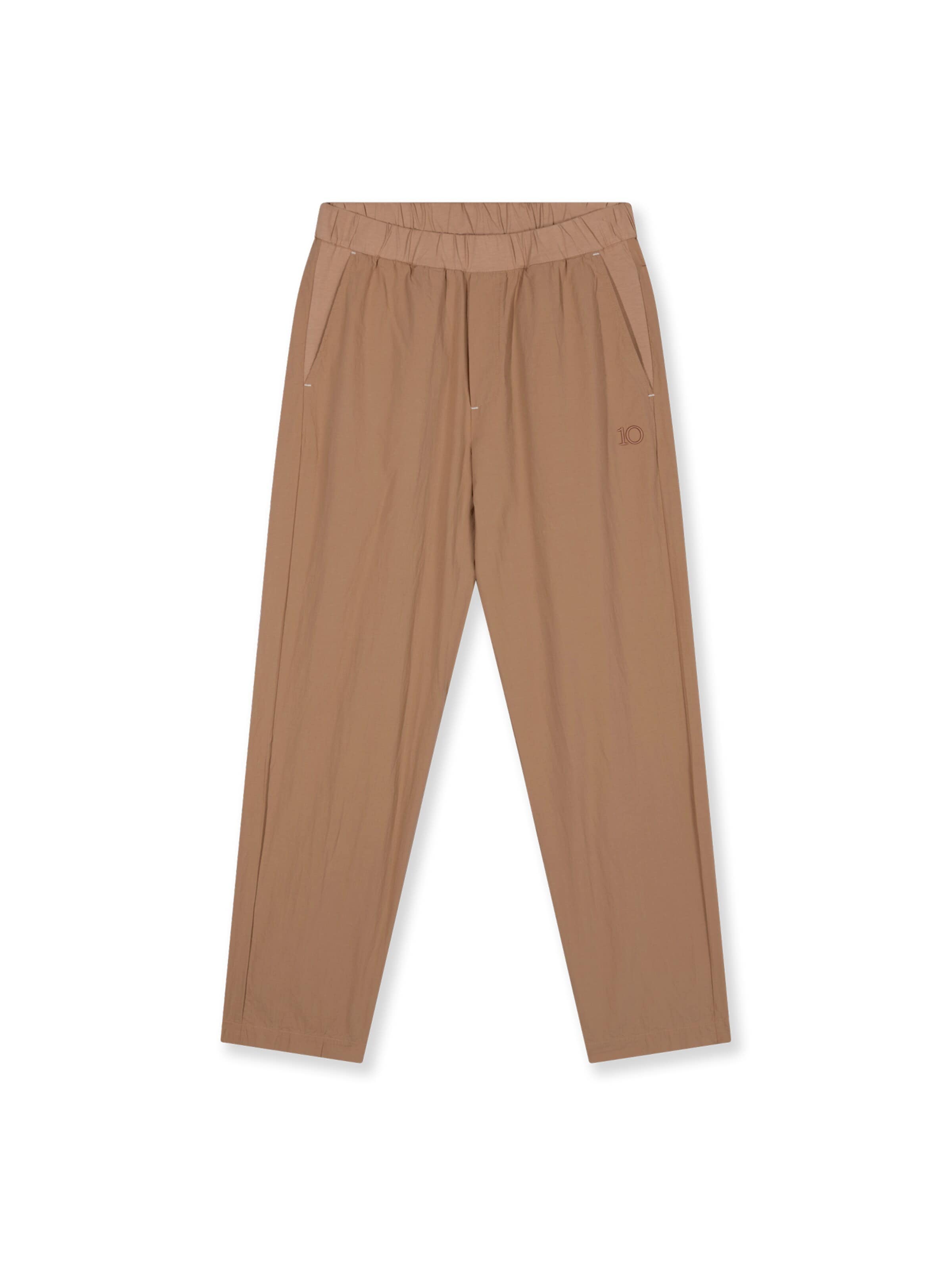 10Days Tapered Broek in Bruin: voorkant