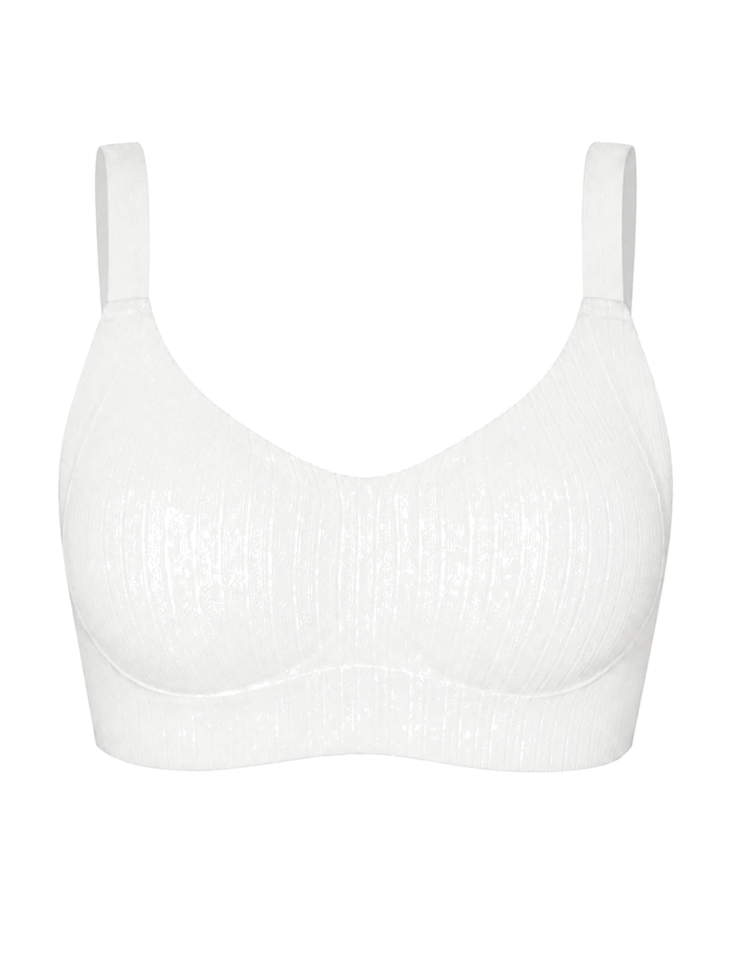 cfab Push-up BH 'Jaquard Seamless Compact Push-Up BH' in Wit: voorkant