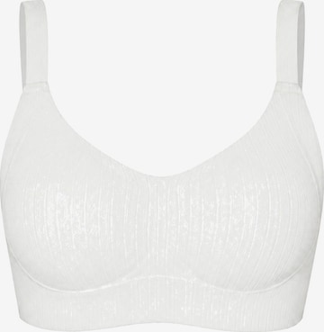 cfab BH 'Jaquard Seamless Compact Push-Up BH' in Wit: voorkant