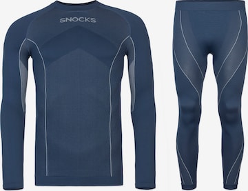 SNOCKS Athletic Underwear in Blue: front
