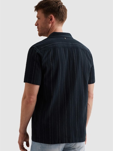 PME Legend - Ajuste regular Camisa 'Shirt with short sleeves and woven stripe pattern' en azul