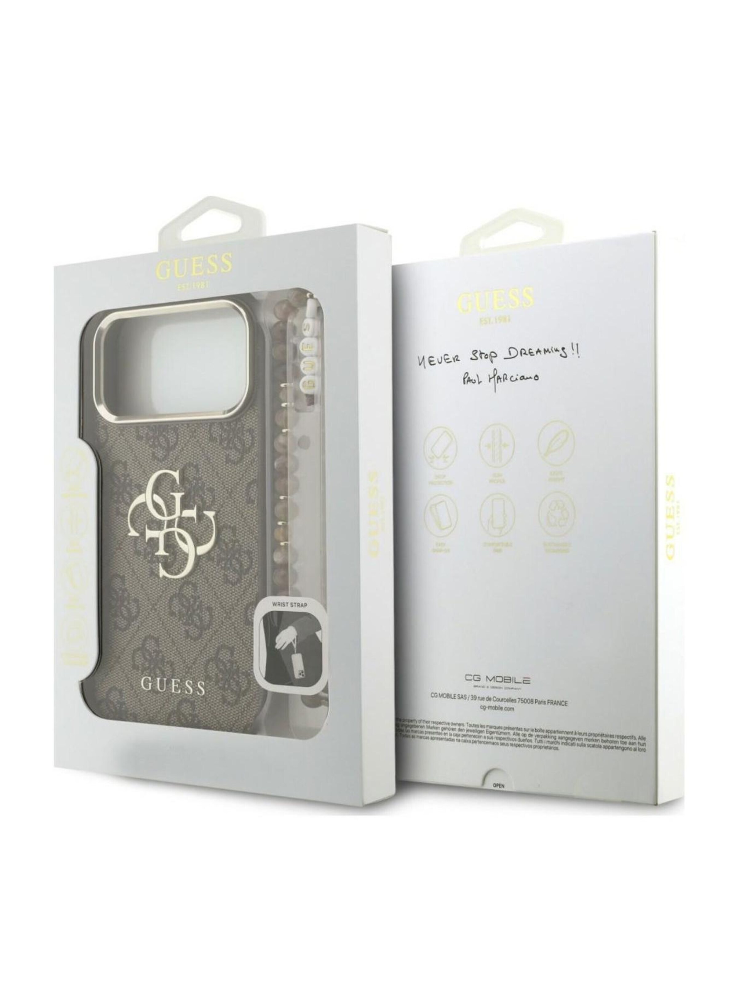 GUESS Smartphonehoesje 'Guess iPhone 18 Pro Max / 17 Pro Max' in Bruin