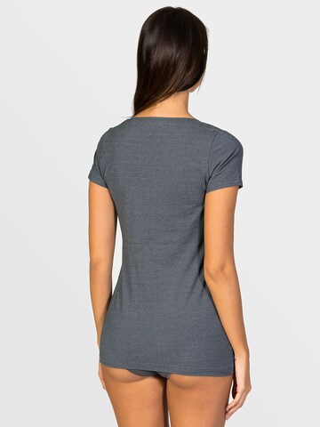 zd ZERO DEFECTS Undershirt 'Hera Short-sleeve top soy fiber' in Grey