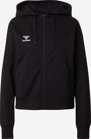 Hummel - Sudadera con cremallera deportiva 'GO 2.0' en negro: frente