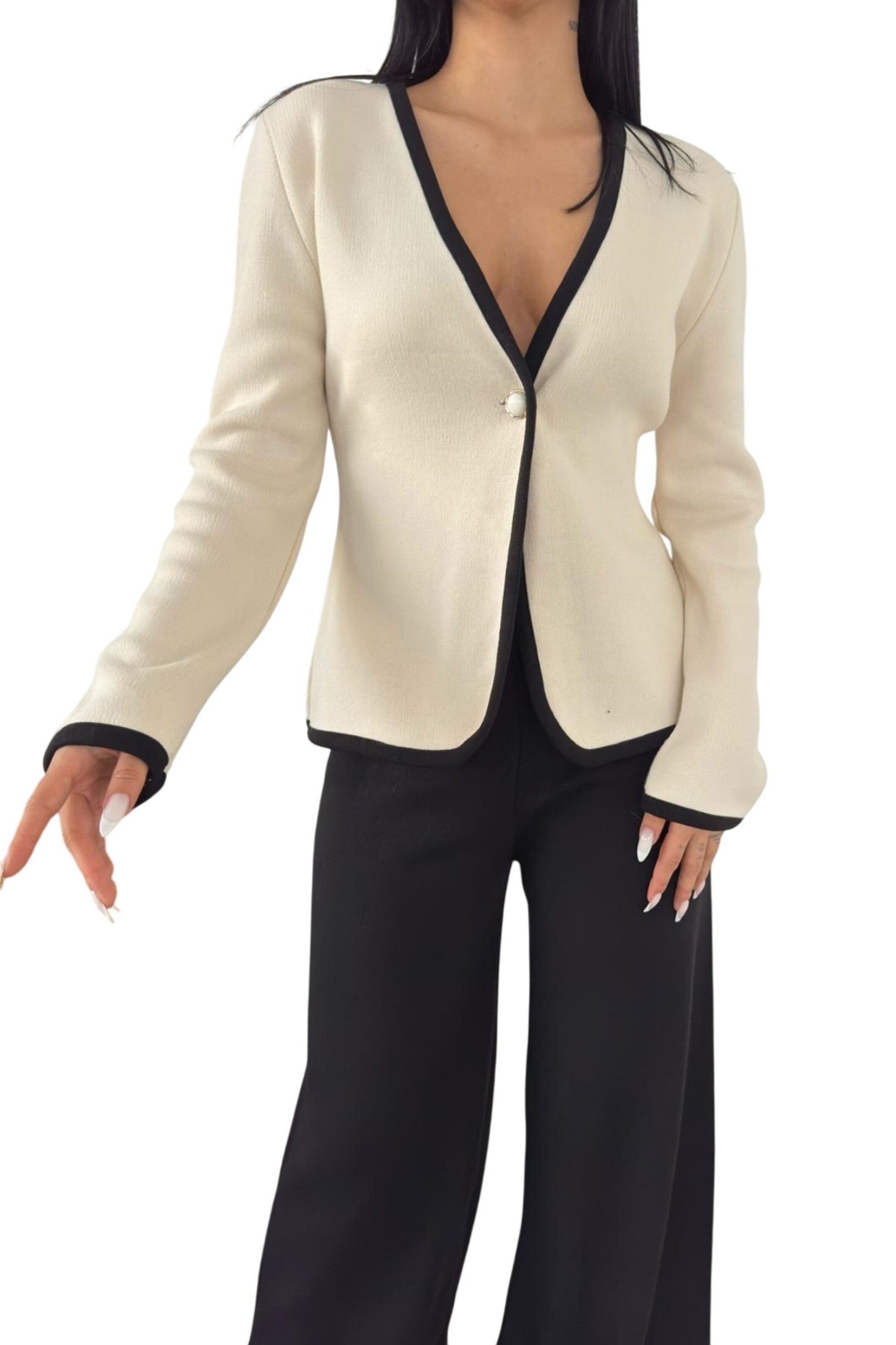 WOMAN VISION Gebreid vest in Beige