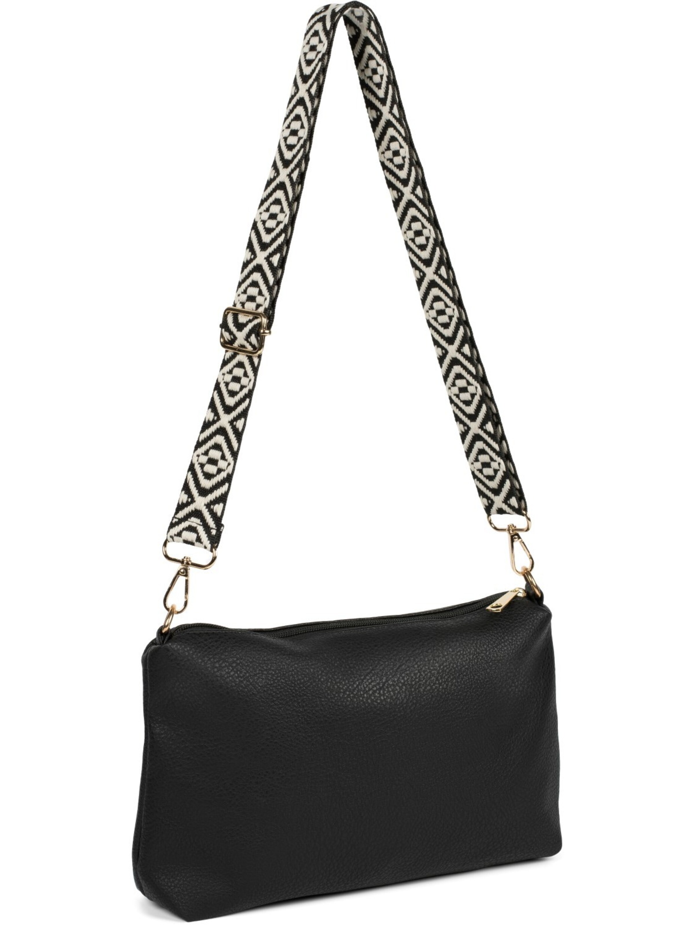 styleBREAKER Taschenzubehör 'Wechsel Taschengurt Azteken Muster'‌‌‌‌‌‌‌‌‌ in Schwarz