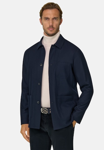 Boggi Milano Regular fit Business-colbert in Blauw: voorkant
