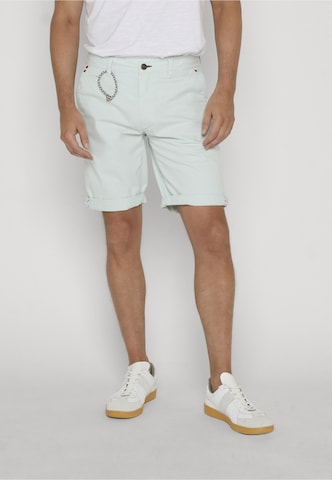 INDICODE JEANS Normalny krój Chinosy 'Canva' w kolorze niebieski: przód