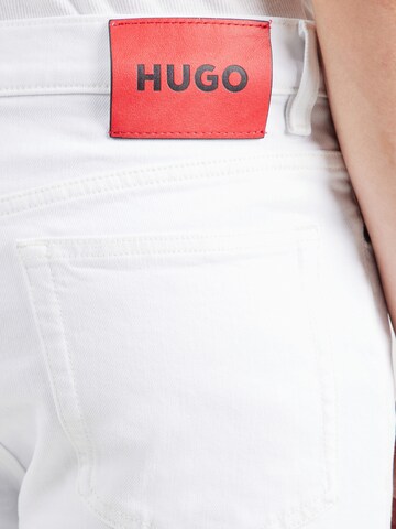 HUGO Regularen Kavbojke '708' | bela barva