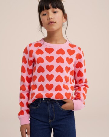 Pulover de la WE Fashion pe roz: față