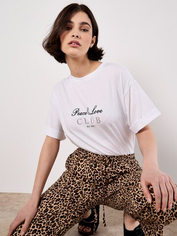 Wide Leg Pantalon Apricot en marron