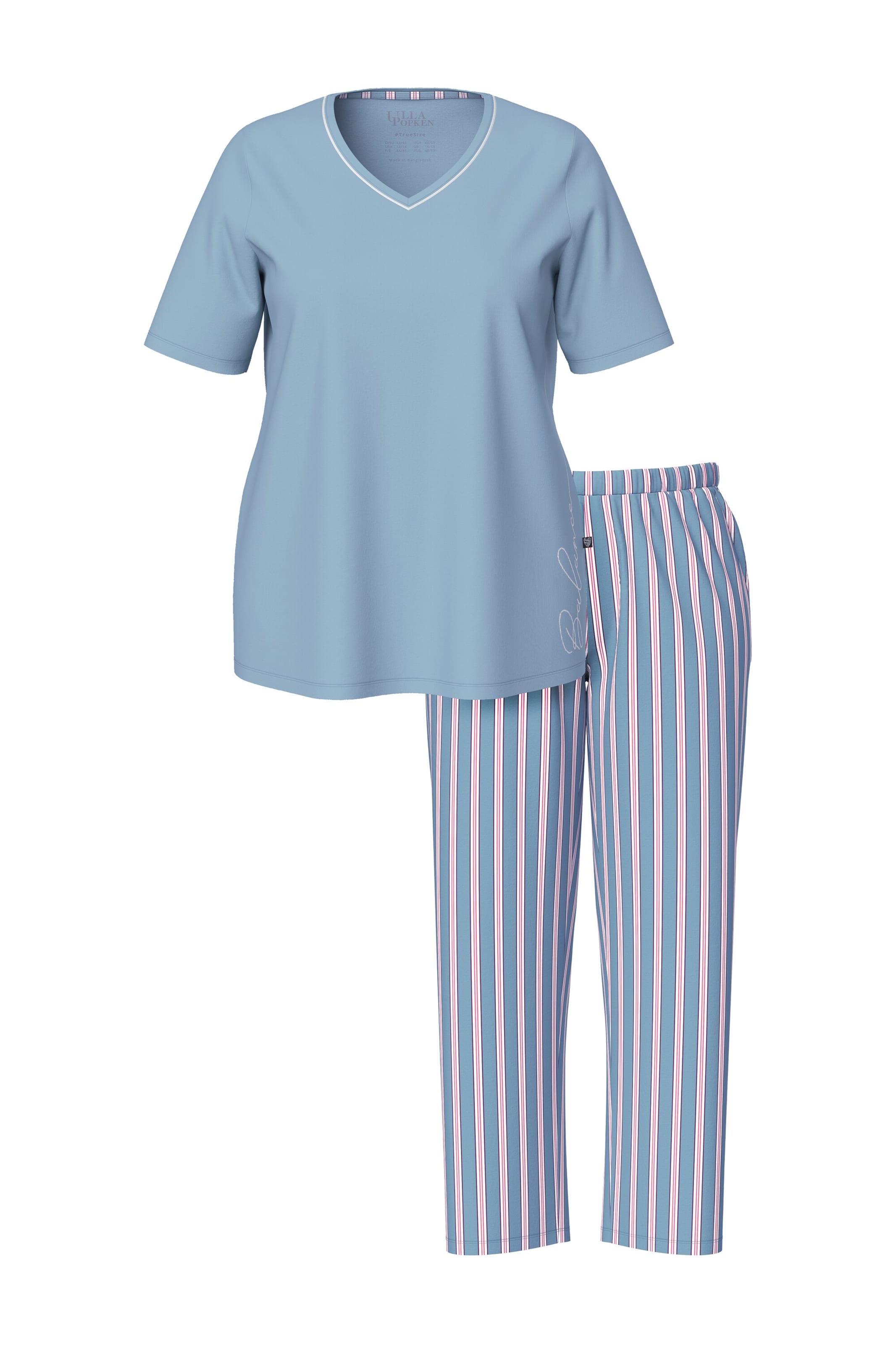 Ulla Popken Pyjama in Blau: Vorderseite