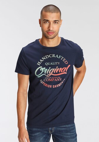 AJC Shirt in Blau: Vorderseite