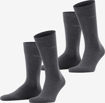 ESPRIT Socks 'Basic Uni 2-Pack' in Grey: front