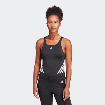 ADIDAS PERFORMANCE Sports Top 'Train Icons 3-Stripes' in Black: front