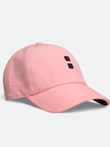 Cappello da baseball sportivo 'Play' di nordicdots in arancione: frontale