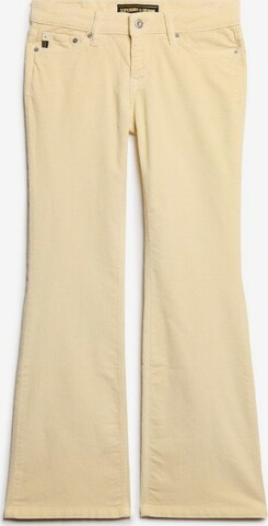 Superdry Flared Pants in Yellow: front