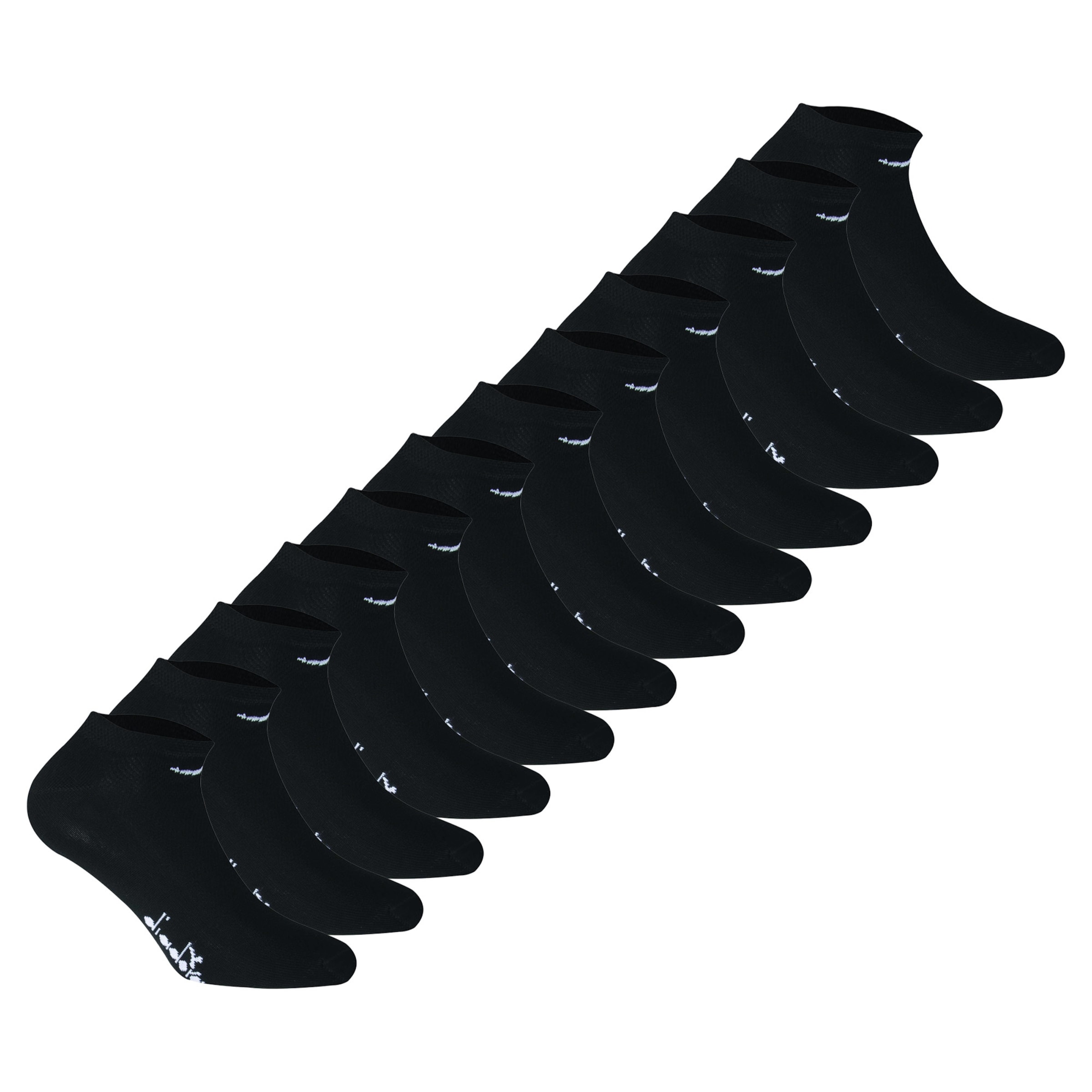 Calzino di Diadora in nero: frontale