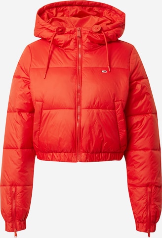 Tommy Jeans Демисезонная куртка в Красный: спереди