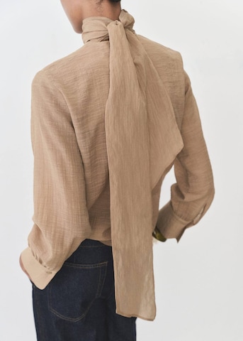 MANGO Bluse in Braun