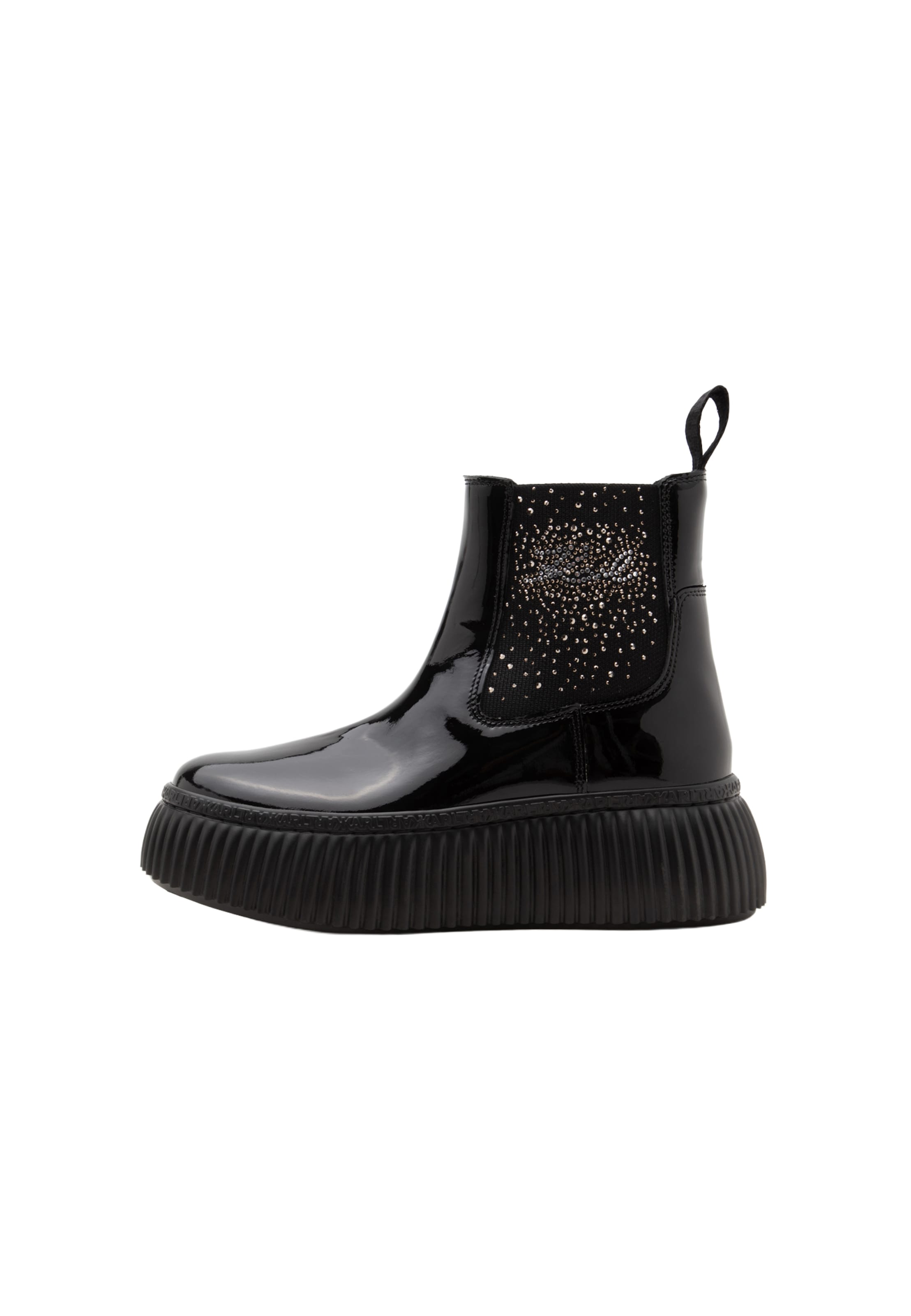 Karl Lagerfeld Chelsea Boots in Schwarz: Vorderseite