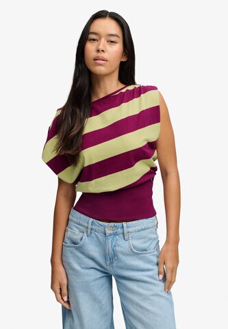 Haut 'Bardot' Superdry & Co en violet : devant