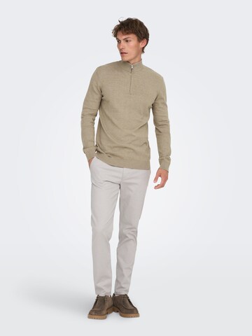 Only & Sons Trui 'ONSLoui' in Beige