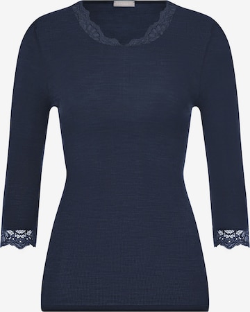 T-shirt ' Woolen Lace ' Hanro en bleu : devant