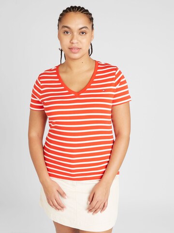 T-shirt Tommy Hilfiger Curve en rouge : devant