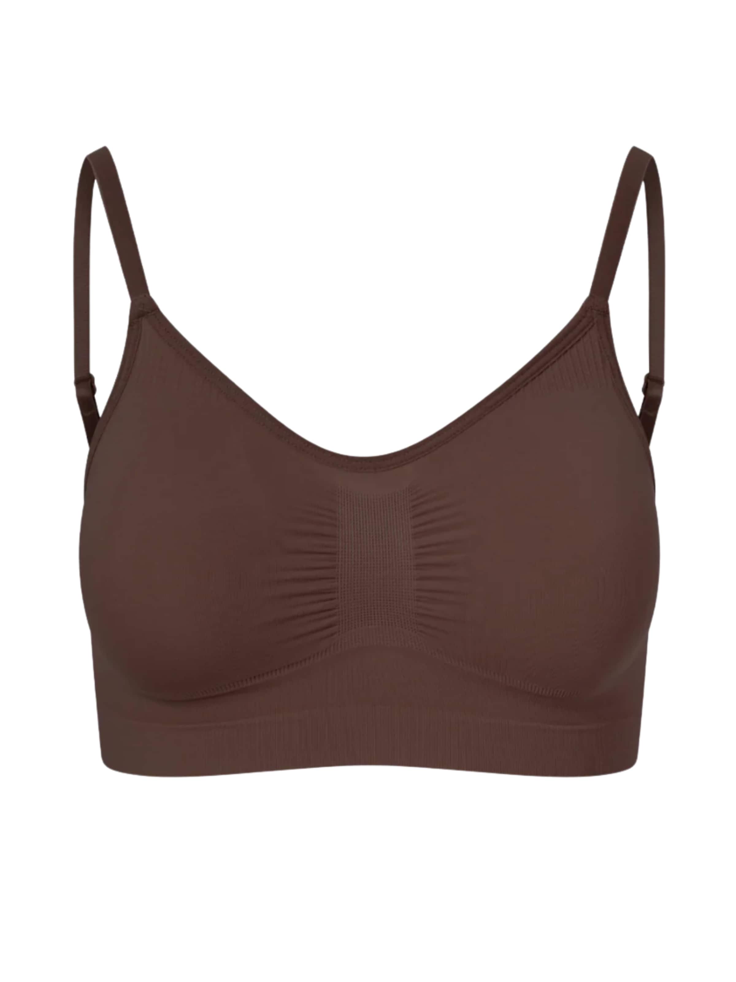 cfab by creamy fabrics Bralette Bra 'Comfort Bralette' in Brown: front