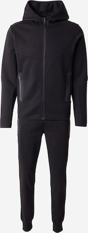 JACK & JONES Jogginganzug 'JCOFUSION' in Schwarz: Vorderseite