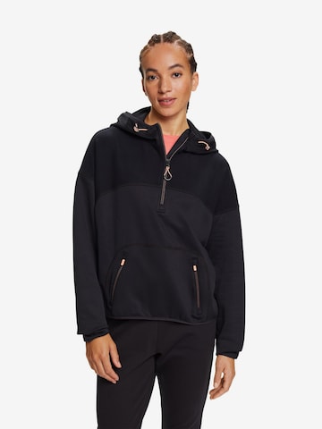 ESPRIT Athletic Sweatshirt in Black: front