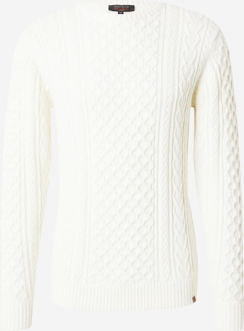 Pull-over 'Belinski' INDICODE en blanc : devant