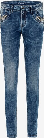 CIPO & BAXX Skinny Jeans 'FREEDOM' in Blauw: voorkant