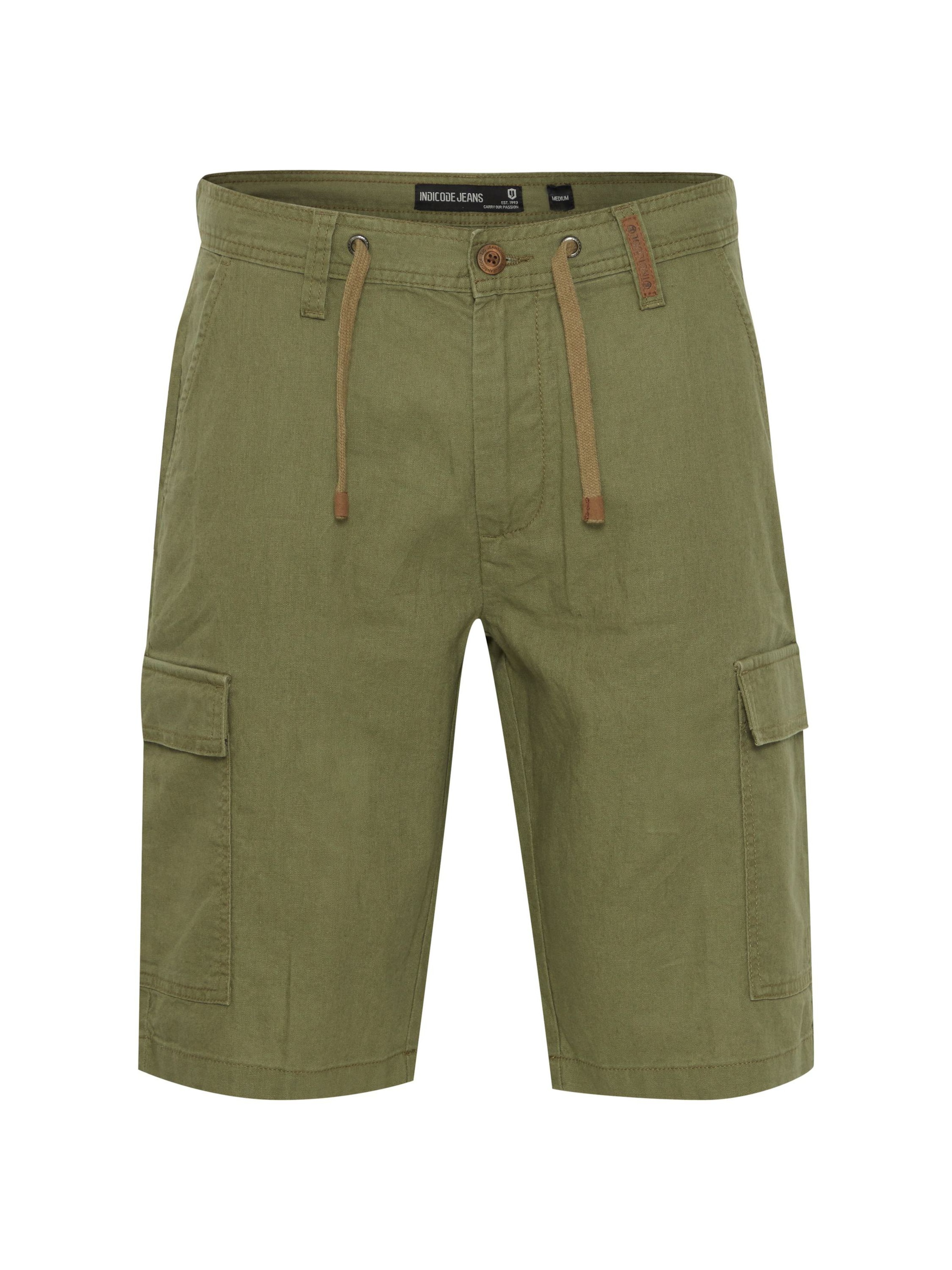 INDICODE JEANS Cargobroek in Groen: voorkant