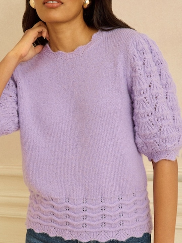 love & roses Свитер в Лиловый