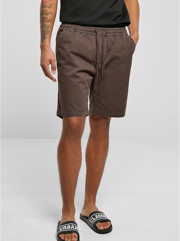Urban Classics Regular Chino Pants in Brown: front
