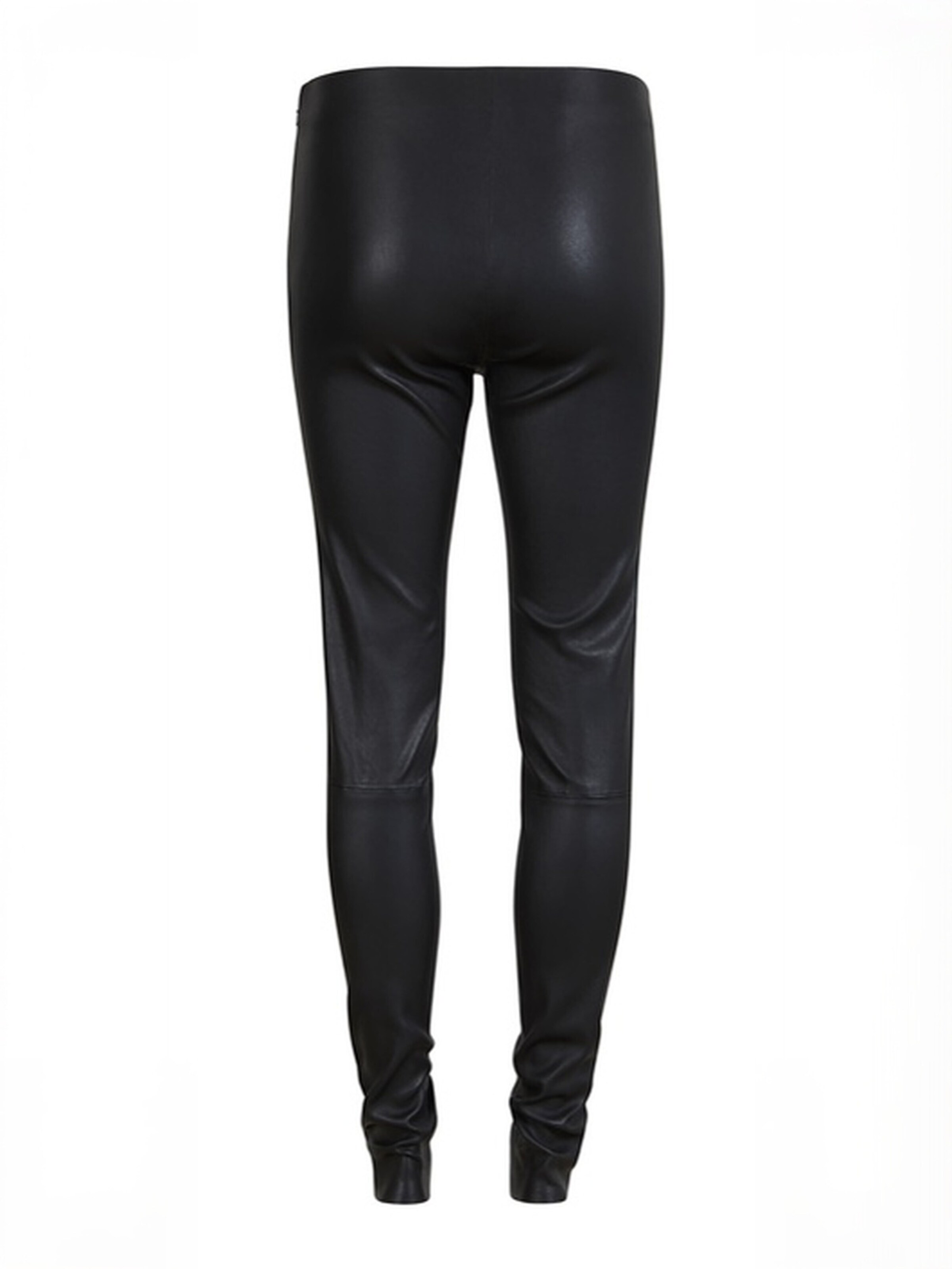 Coster Copenhagen Regular Trousers ' LEATHER ' in Black: back