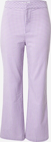 NA-KD Zvonové kalhoty Kalhoty – fialová: přední strana