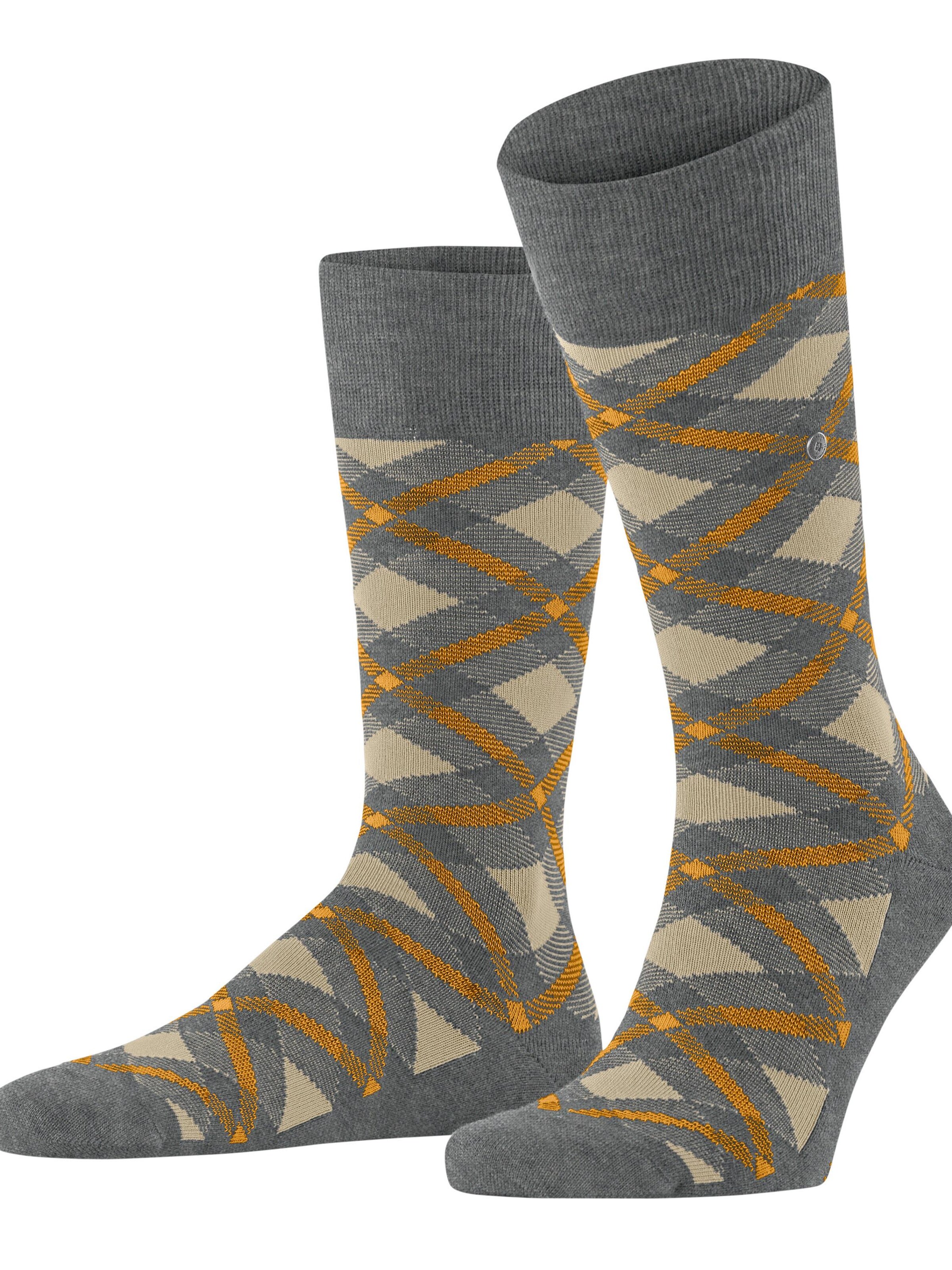 BURLINGTON Socks 'Tartan' in Grey: front