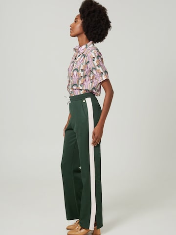 4funkyflavours Boot cut Pants 'Cut The Line' in Green