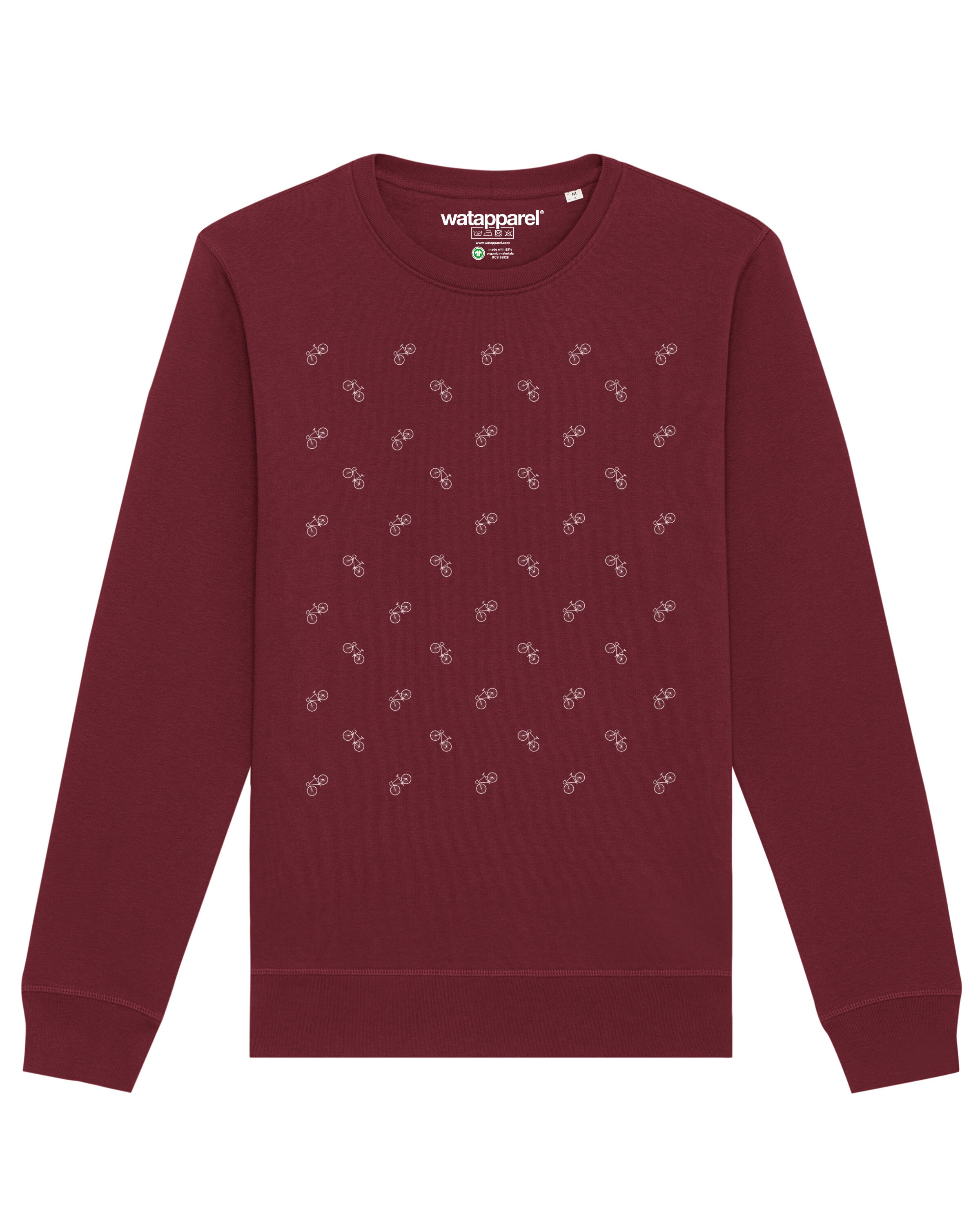 Watapparel Sweatshirt ' Fahrräder ' in Red: front