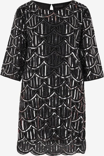 NAEMI Kokteilové šaty - striebornosivá / čierna, Produkt