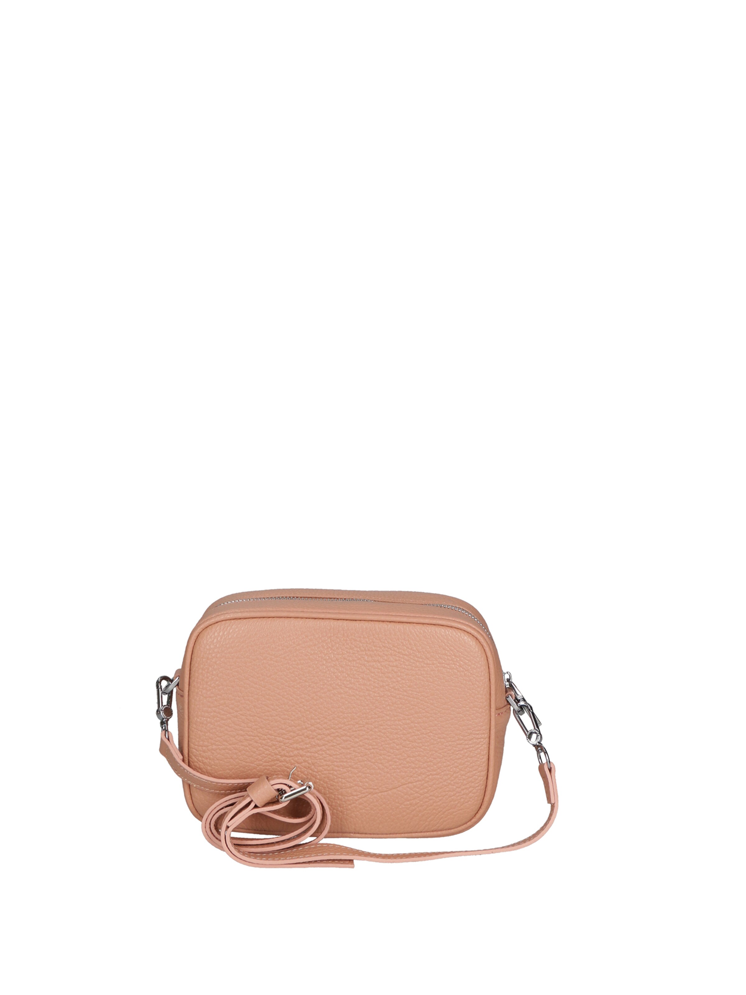 Borsa a tracolla 'Borsa a Tracolla Donna Pelle Virginia Rhinè Zip' di Virginia Rhinè in rosa