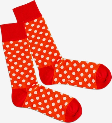 DillySocks Socks 'Whiteout' in Red: front