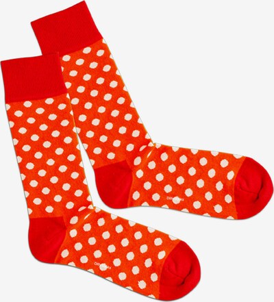 DillySocks Čarape 'Whiteout' u crvena / svijetlocrvena / bijela, Pregled proizvoda