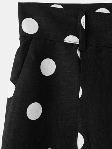 MANGO Regular Bandplooibroek 'ABREI' in Zwart