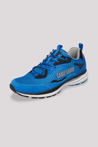 CAMP DAVID Running Sneaker mit Mesh-Struktur und Logo in Blau: Vorderseite