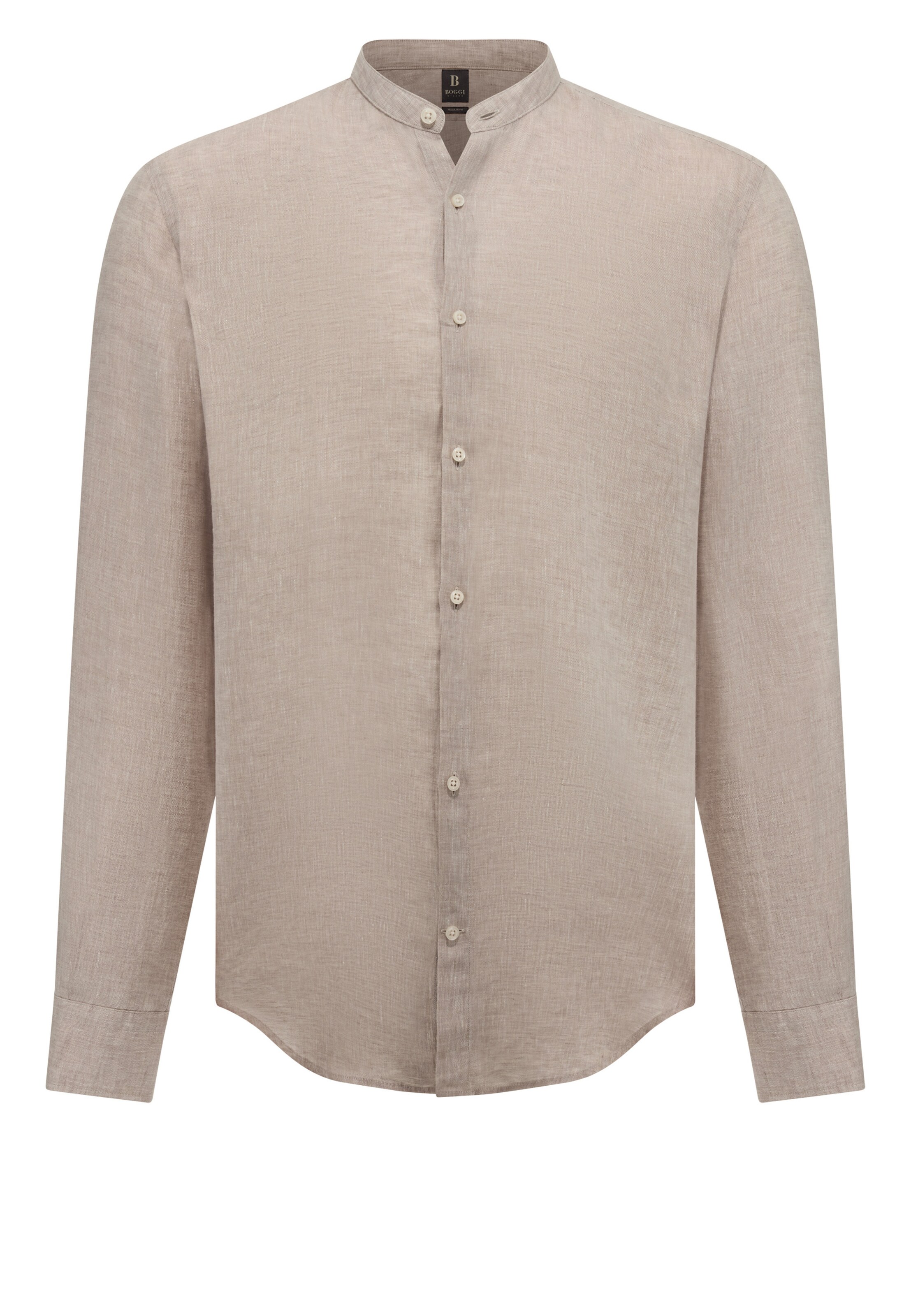 Boggi Milano Regular Fit Hemd in Beige: Vorderseite
