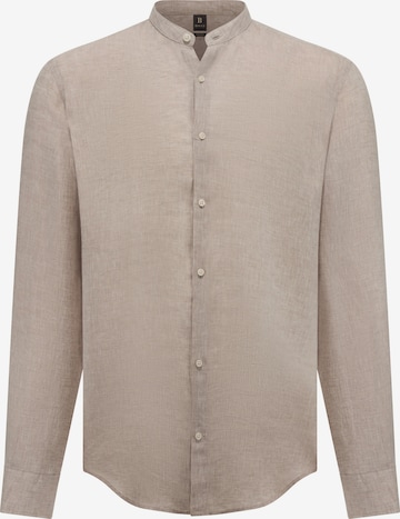 Boggi Milano Regular Fit Hemd in Beige: Vorderseite